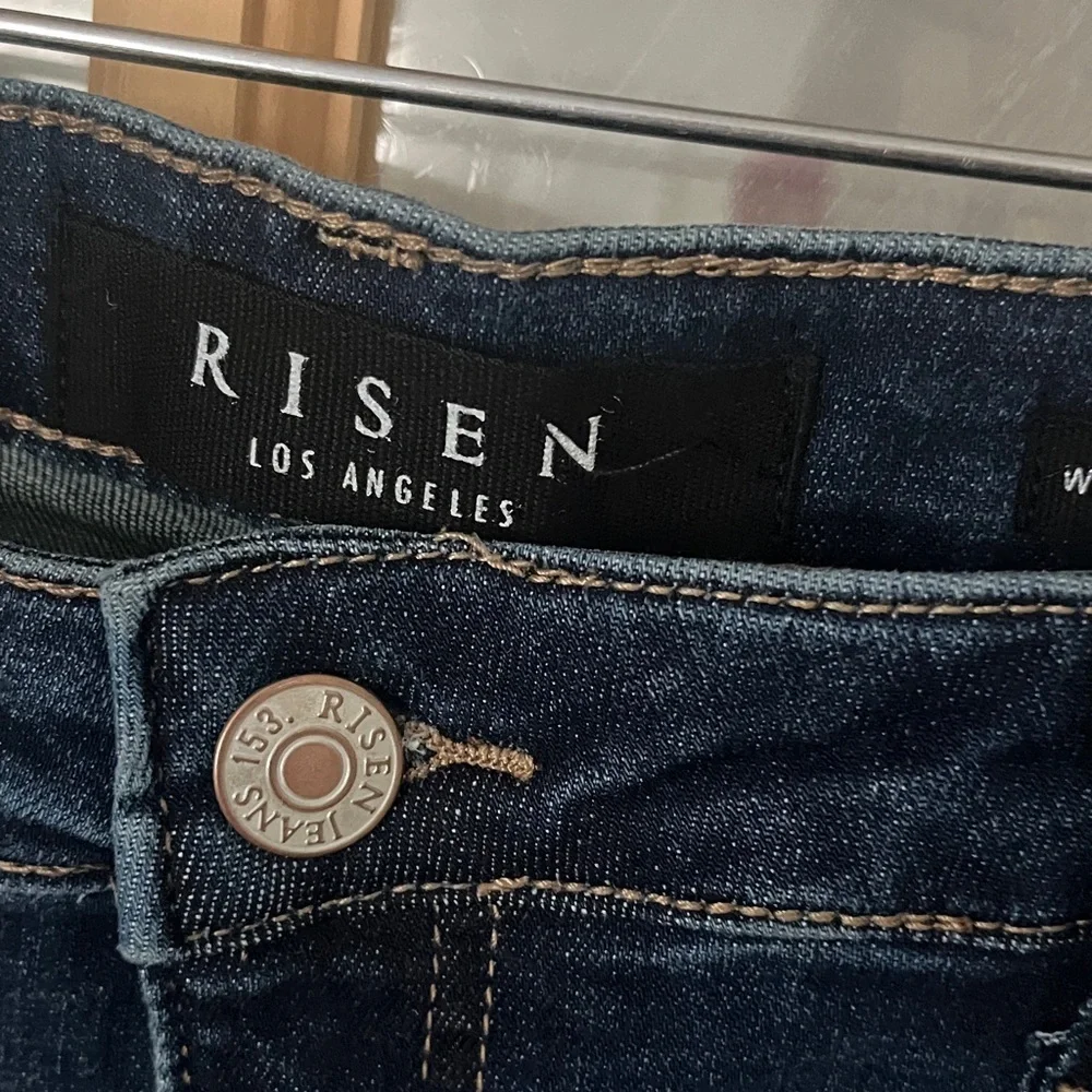 NWT Risen Dark Blue mid rise Flare Jeans Sz 32